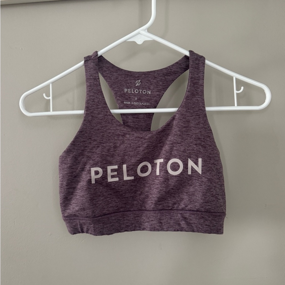 Peloton Women's Heathered Purple Sports Bra